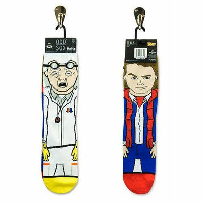 Back to the Future "Doc & Marty" Men's 360 Knit Mix-Match Socks (Size 6-13) by MyHackerTech