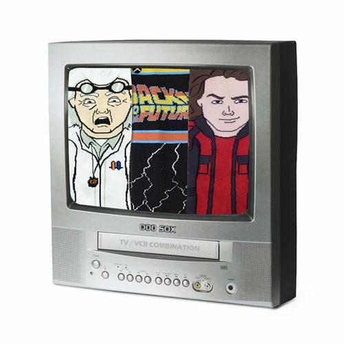 Back to the Future "Doc & Marty" Men's 360 Knit Mix-Match Socks (Size 6-13) by MyHackerTech