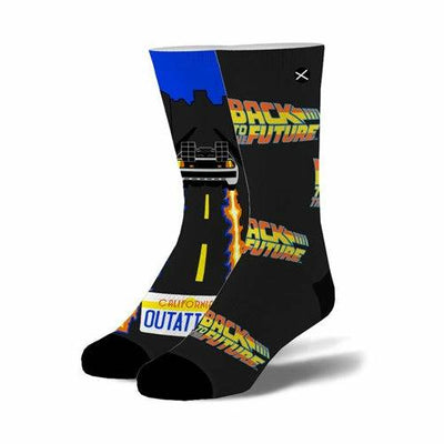 Back to the Future "Time Traveler" Men's Crew Straight Down Knit Mix-Match Socks (Size 8-12) by MyHackerTech