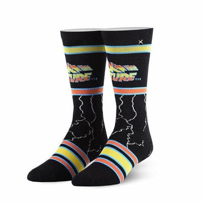 Back to the Future "Lightning" Men's Crew Straight Down Knit Socks (Size 8-12) by MyHackerTech