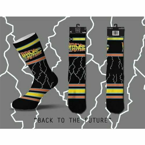 Back to the Future "Lightning" Men's Crew Straight Down Knit Socks (Size 8-12) by MyHackerTech