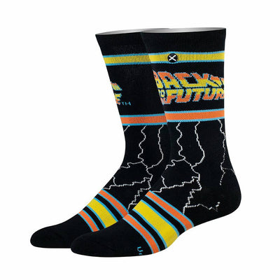 Back to the Future "Lightning" Men's Crew Straight Down Knit Socks (Size 8-12) by MyHackerTech
