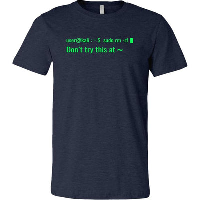 sudo rm -rf - Don't try this at home - Canvas Mens Shirt by MyHackerTech