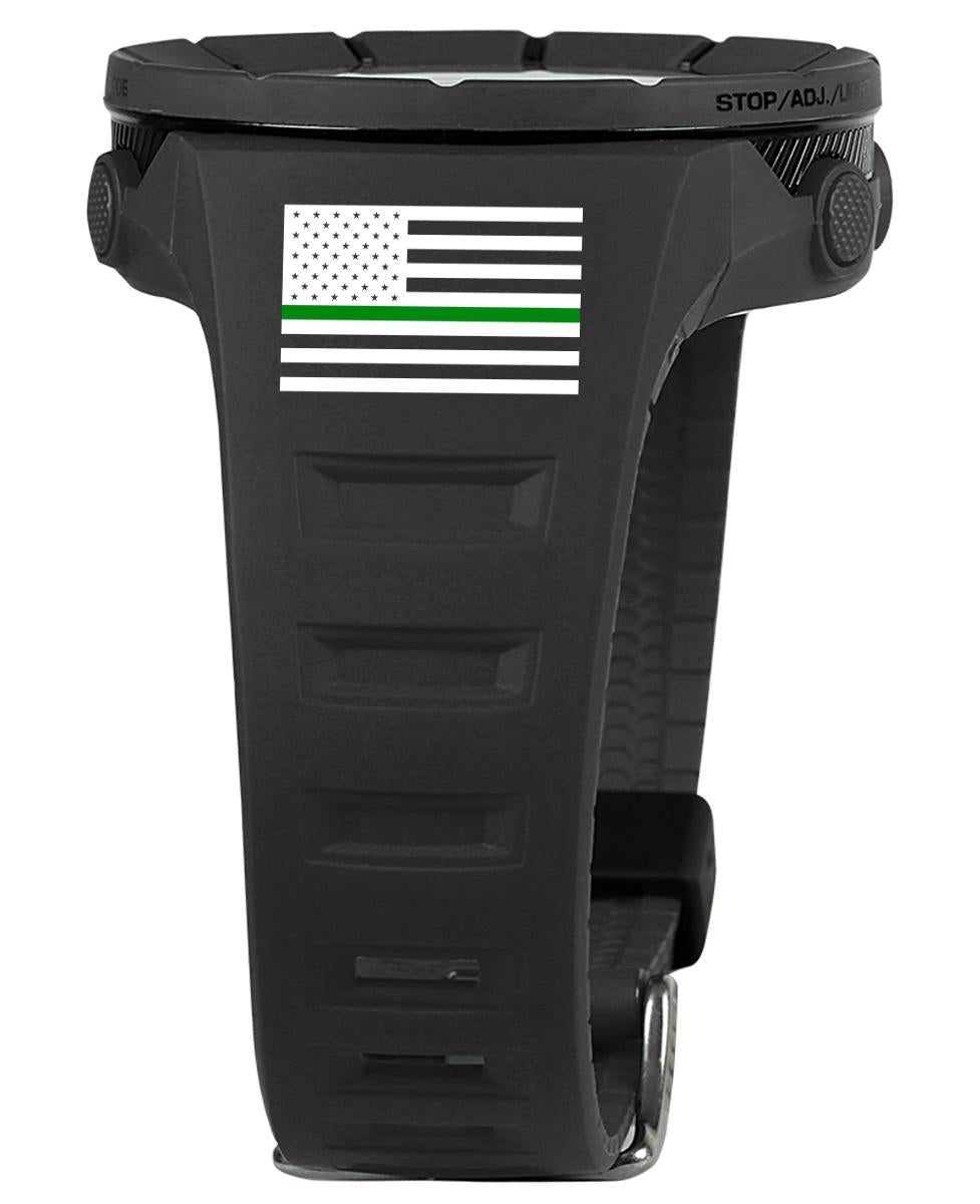 Coliseum Fit™ Thin Green Line - Freedom Edition (Phantom Black) Watch by MyHackerTech