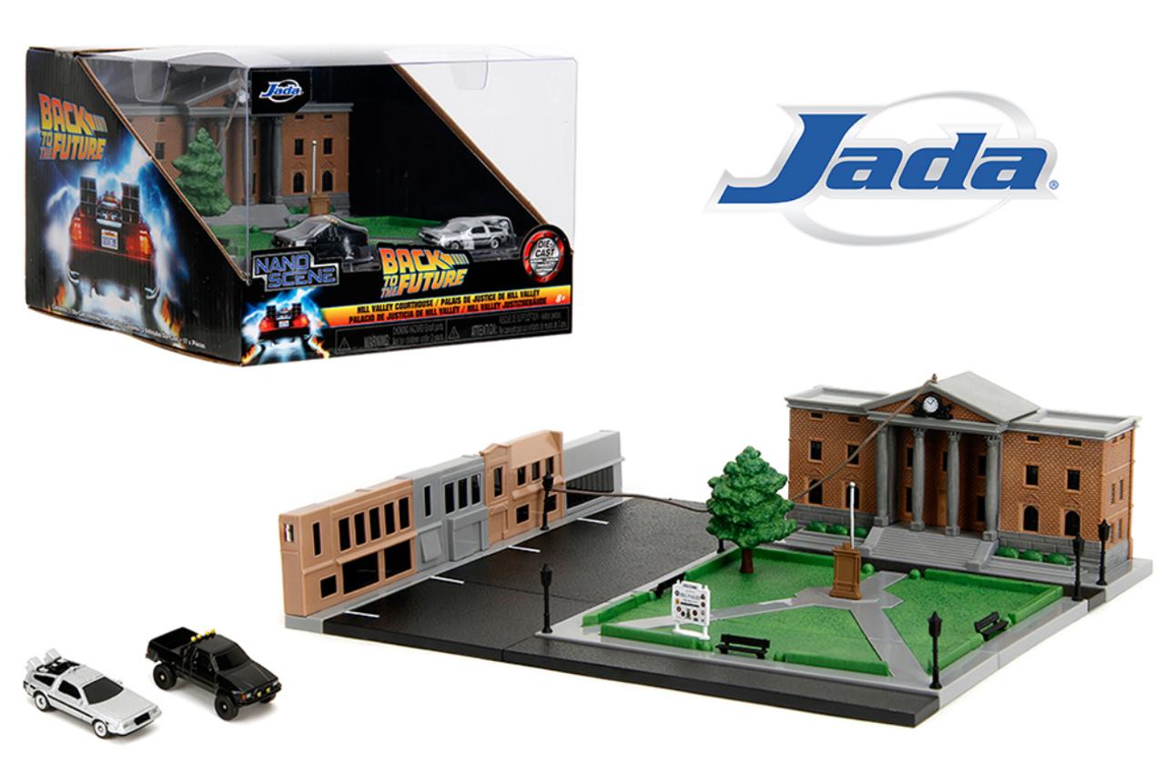 Back to the Future die-cast Courthouse diorama with DeLorean & Toyota vehicles by MyHackerTech