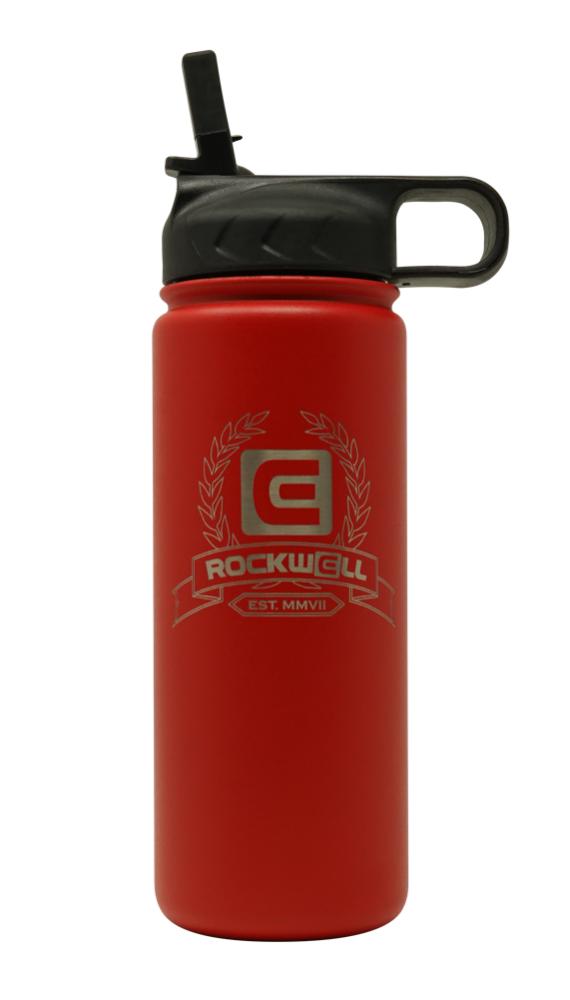 Rockwell Warrior Flask - Double Walled - Stainless Steel Flask - (Valor Red) by MyHackerTech