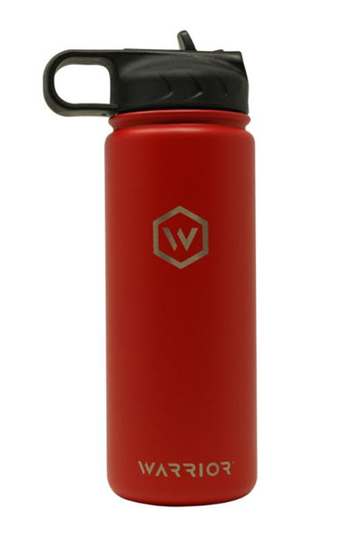 Rockwell Warrior Flask - Double Walled - Stainless Steel Flask - (Valor Red) by MyHackerTech