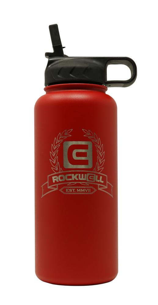 Rockwell Warrior Flask - Double Walled - Stainless Steel Flask - (Valor Red) by MyHackerTech