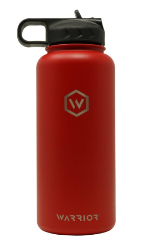 Rockwell Warrior Flask - Double Walled - Stainless Steel Flask - (Valor Red) by MyHackerTech