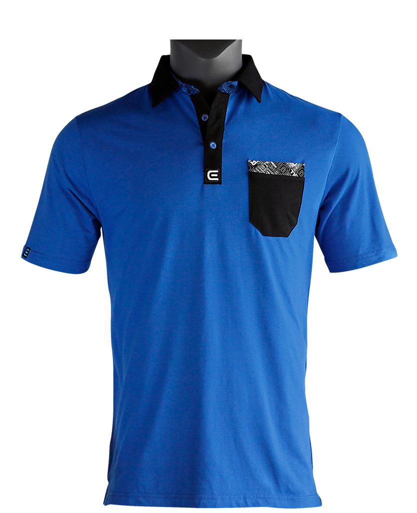 Rockwell Tri-Blend Pocket Polo - Blue by MyHackerTech