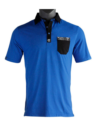 Rockwell Tri-Blend Pocket Polo - Blue by MyHackerTech