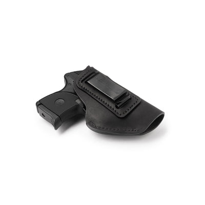 The Defender Leather IWB Holster - Fits Ruger LCP, LCP2, Sig P238, P290, S&W Bodyguard .380 and Most .380's - Lifetime Warranty - Made in USA by MyHackerTech