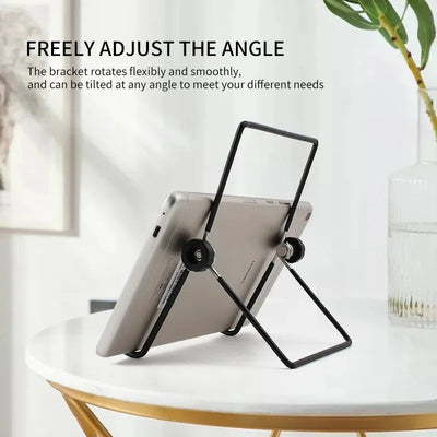 Portable Metal Tablet Stand Mount Foldable Desk Flexible Phone Stand for IPad IPhone Samsung Huawei Universal Work Home Travel