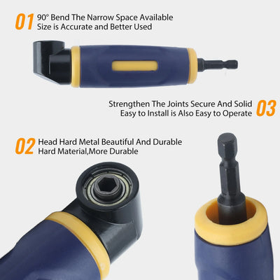 Right Angle Drill Adaptor 90 Degree Yellow Blue Drills Attachment Extension Driver Yellow Blue Extension Driver