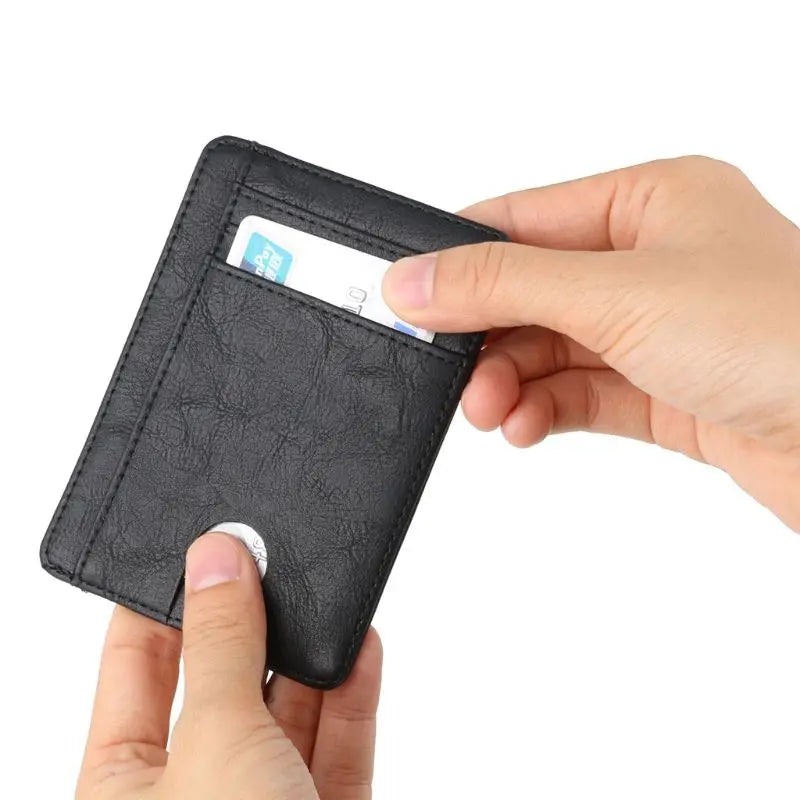 Mens RFID Blocking Leather Slim Wallet Money Credit Card Slots Coin Holder