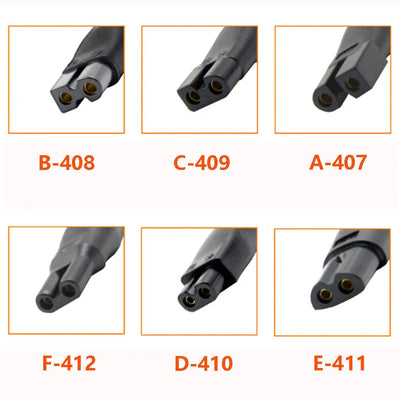 DC 5.5 * 2.1mm to 1.8/2.35 double hole multi-function charging adapter is used for Hair clipper, shaver and charging line adapte