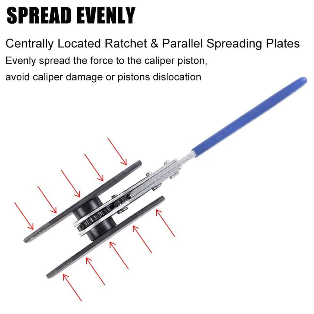 Brake Piston Caliper Press Tool  Steel Car Ratchet Brake Piston 360° Ratchet Pad Spreader Press Hand Tool