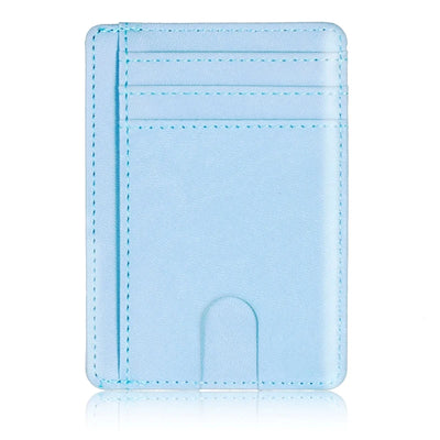 Mens RFID Blocking Leather Slim Wallet Money Credit Card Slots Coin Holder