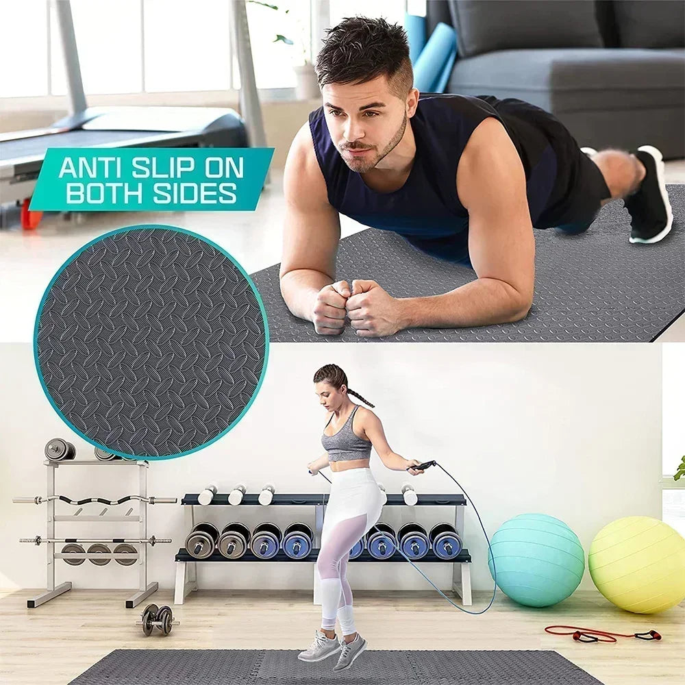 4~20Pcs Puzzle Fitness Mat, Eva Interlocking Foam Floor Tiles for Home Gym, Home Gym Equipment Mat, Non-Slip Floor Mat for Kids