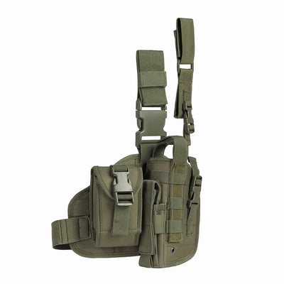 Tactical Leg Gun Holster Outdoor Multi-function Camouflage Bag Tied Leg Pistol Protective Cover Phone Pocket Hunting Gear