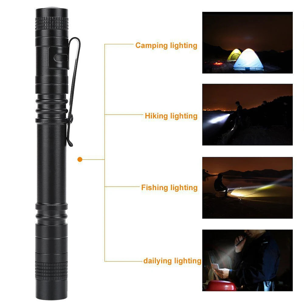 Pen Doctor LED Flashlight Mini 13cm Portable White Light Dentist Nurse Torch Camping Hiking Adventure Out Flashlights