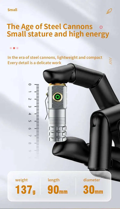 2024 New Led Mini Flashlight 18500 Ultra Powerful Led Torch 3 Core LED Mini Tactical Flashlight 30000 High Power Led Flashlight