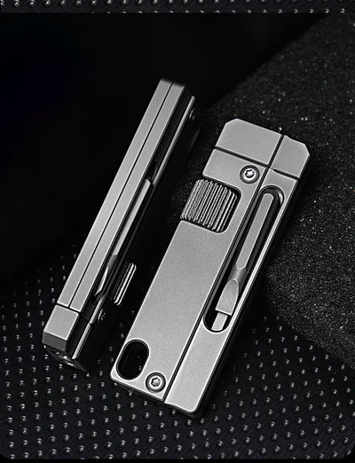 Titanium Functional Keychain Multifunctional Outdoor Portable EDC Tool With Screwdriver Also Can Unscrew Hexagonal Nut