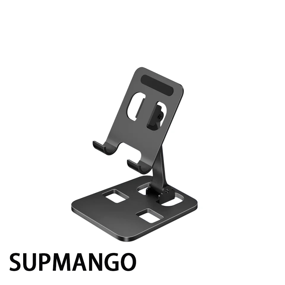 Folding Portable Desktop Metal Mobile Phone Stand Desk Lazy Stand Universal Support Stand for Mobile Phones and Tablets