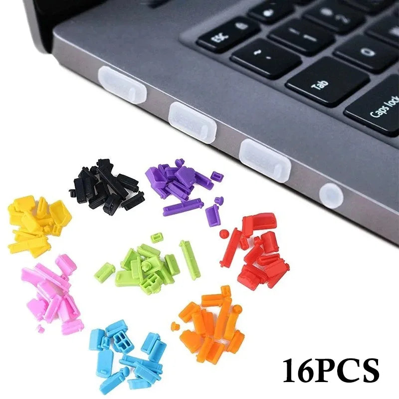 Anti-dust Plug Notebook Universal Anti Dust Plug 16Pcs Laptop Cover Protective Stopper Dust Plug Usb Computer Dustproof Plug