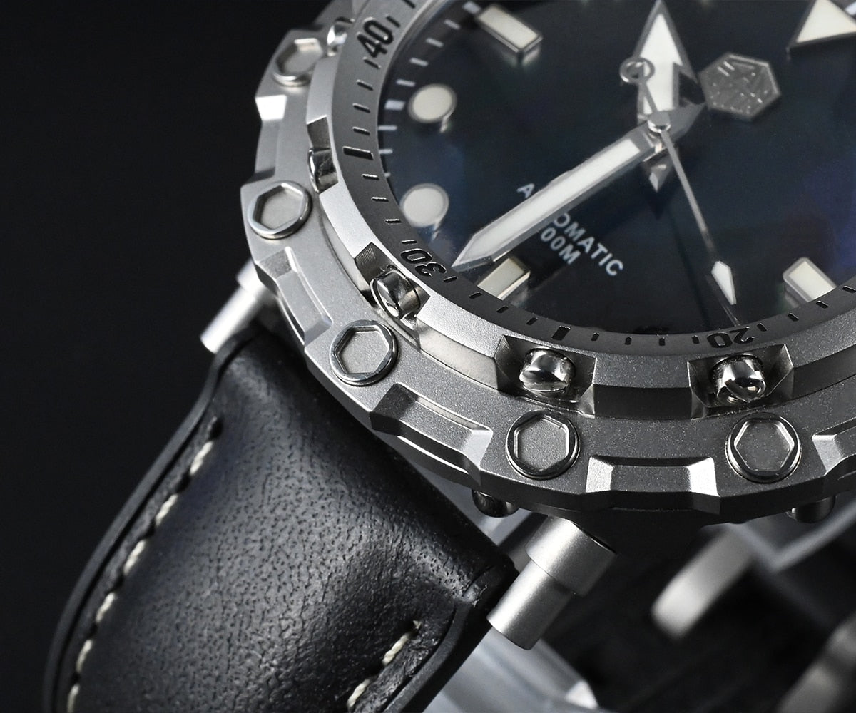 San Martin Luxury Watch Titanium MOP Dial Limited Edition
