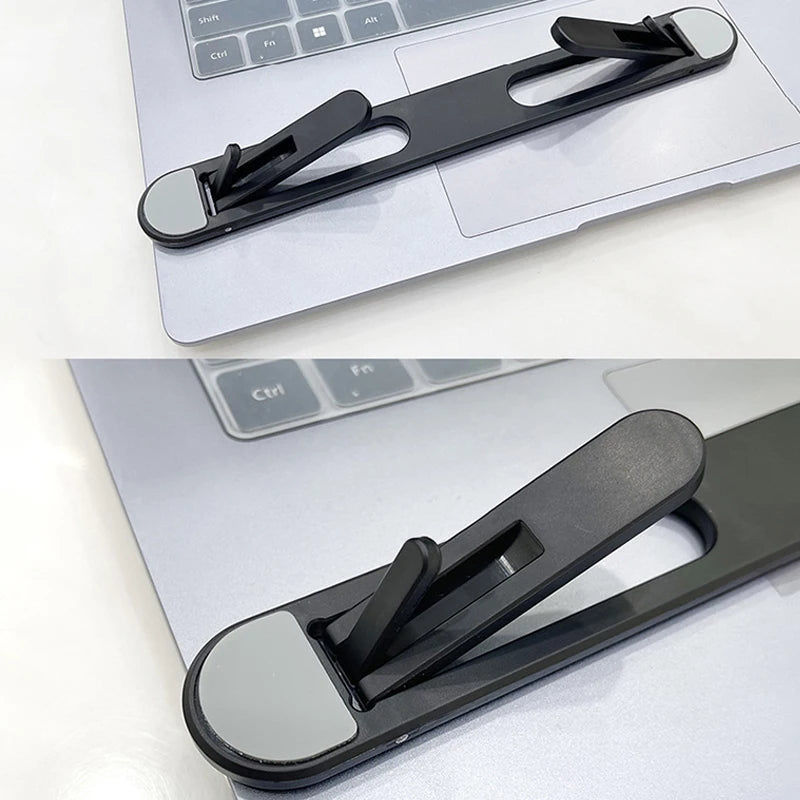 Universal Invisible Laptop Bracket Riser Stand For Macbook Pro 13 15 Air Lenovo Samsung Notebook Cooling Pad Foldable Stands