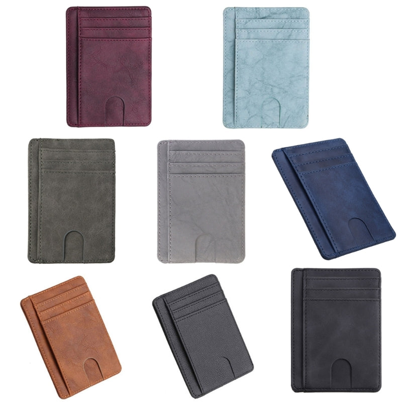 Mens RFID Blocking Leather Slim Wallet Money Credit Card Slots Coin Holder