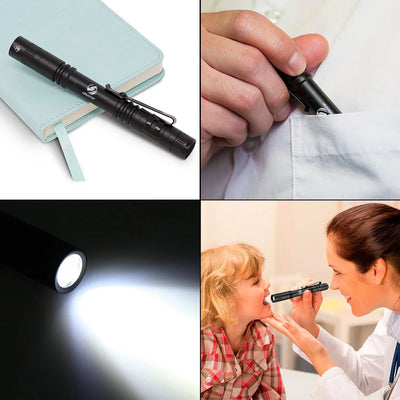 Pen Doctor LED Flashlight Mini 13cm Portable White Light Dentist Nurse Torch Camping Hiking Adventure Out Flashlights