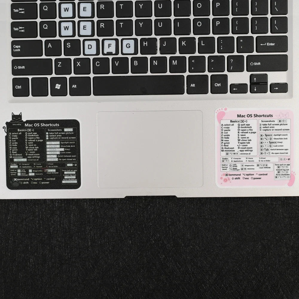 Reference Keyboard Shortcut Stickers Adhesive For PC Laptop Desktop Short Cut Sticker for Apple Mac Chromebook Window Photoshop