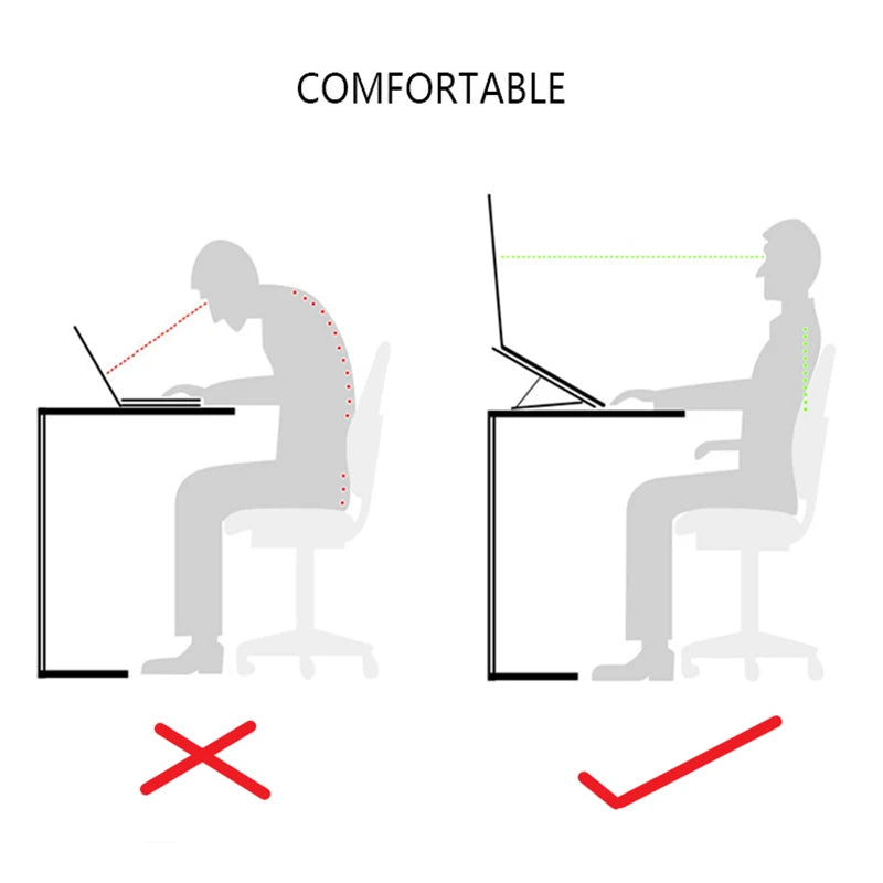 Universal Invisible Laptop Bracket Riser Stand For Macbook Pro 13 15 Air Lenovo Samsung Notebook Cooling Pad Foldable Stands