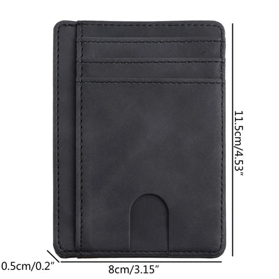 Mens RFID Blocking Leather Slim Wallet Money Credit Card Slots Coin Holder