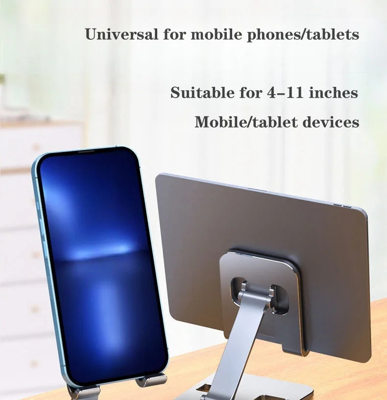 Folding Portable Desktop Metal Mobile Phone Stand Desk Lazy Stand Universal Support Stand for Mobile Phones and Tablets