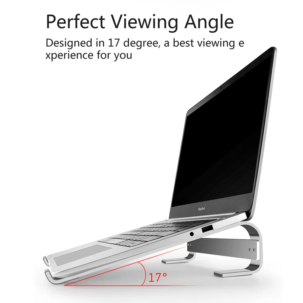 Desk Laptop Stand Ergonomic Aluminum Computer Stand Detachable Laptop Riser Notebook Cooling Holder Stand for 10-18inch Laptop