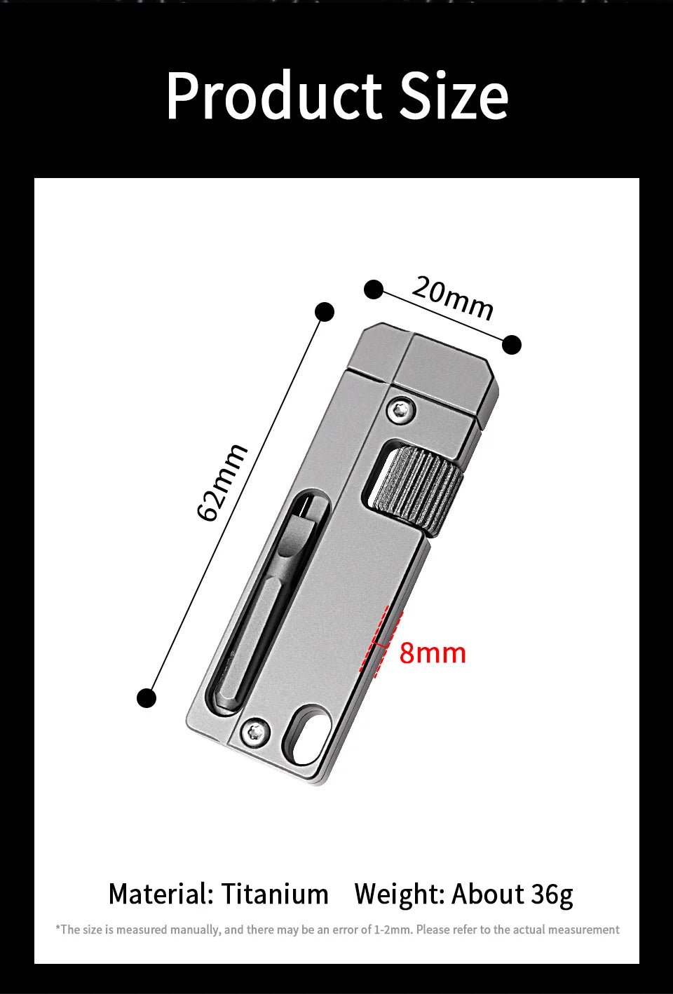 Titanium Functional Keychain Multifunctional Outdoor Portable EDC Tool With Screwdriver Also Can Unscrew Hexagonal Nut