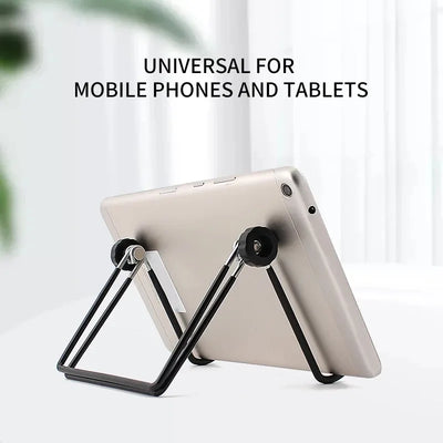 Portable Metal Tablet Stand Mount Foldable Desk Flexible Phone Stand for IPad IPhone Samsung Huawei Universal Work Home Travel