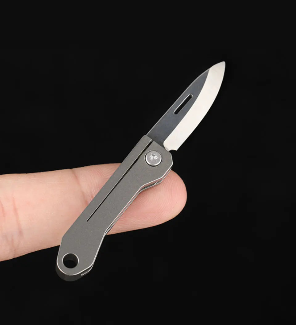 Titanium Alloy Mini EDC Knife Camping Equipment Unboxing Mini Knife Keychain Hanging Outdoor Multi Tools Knife