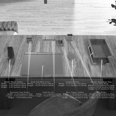 MOOG Classic Leather Desk Set - 12 PCS by MyHackerTech