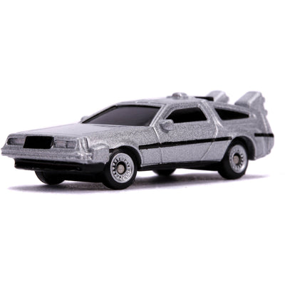 Back to the Future Trilogy die-cast 1⅔-inch Nano "Hollywood Rides" DeLorean Time Machine 3-pack by MyHackerTech