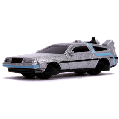 Back to the Future Trilogy die-cast 1⅔-inch Nano "Hollywood Rides" DeLorean Time Machine 3-pack by MyHackerTech
