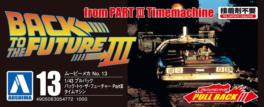 Back to the Future Part III pull-back DeLorean 1:43 scale plastic model kit by MyHackerTech