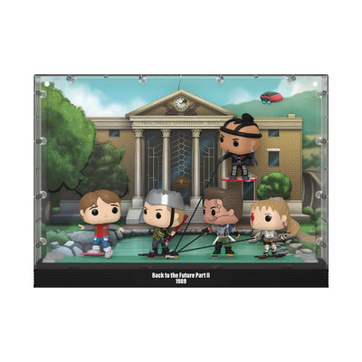 Funko POP! Moment Deluxe: Back to the Future Part II Hoverboard Chase with Marty McFly, Griff Tannen, Data, Whitey & Spike by MyHackerTech