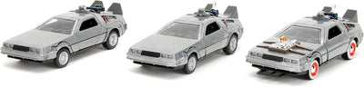 Back to the Future Hollywood Rides 1:32 scale DeLorean Time Machine 3-Pack by MyHackerTech
