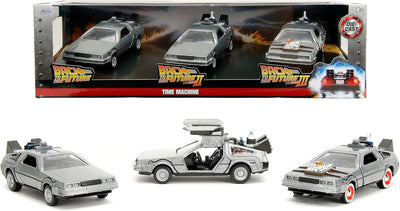 Back to the Future Hollywood Rides 1:32 scale DeLorean Time Machine 3-Pack by MyHackerTech