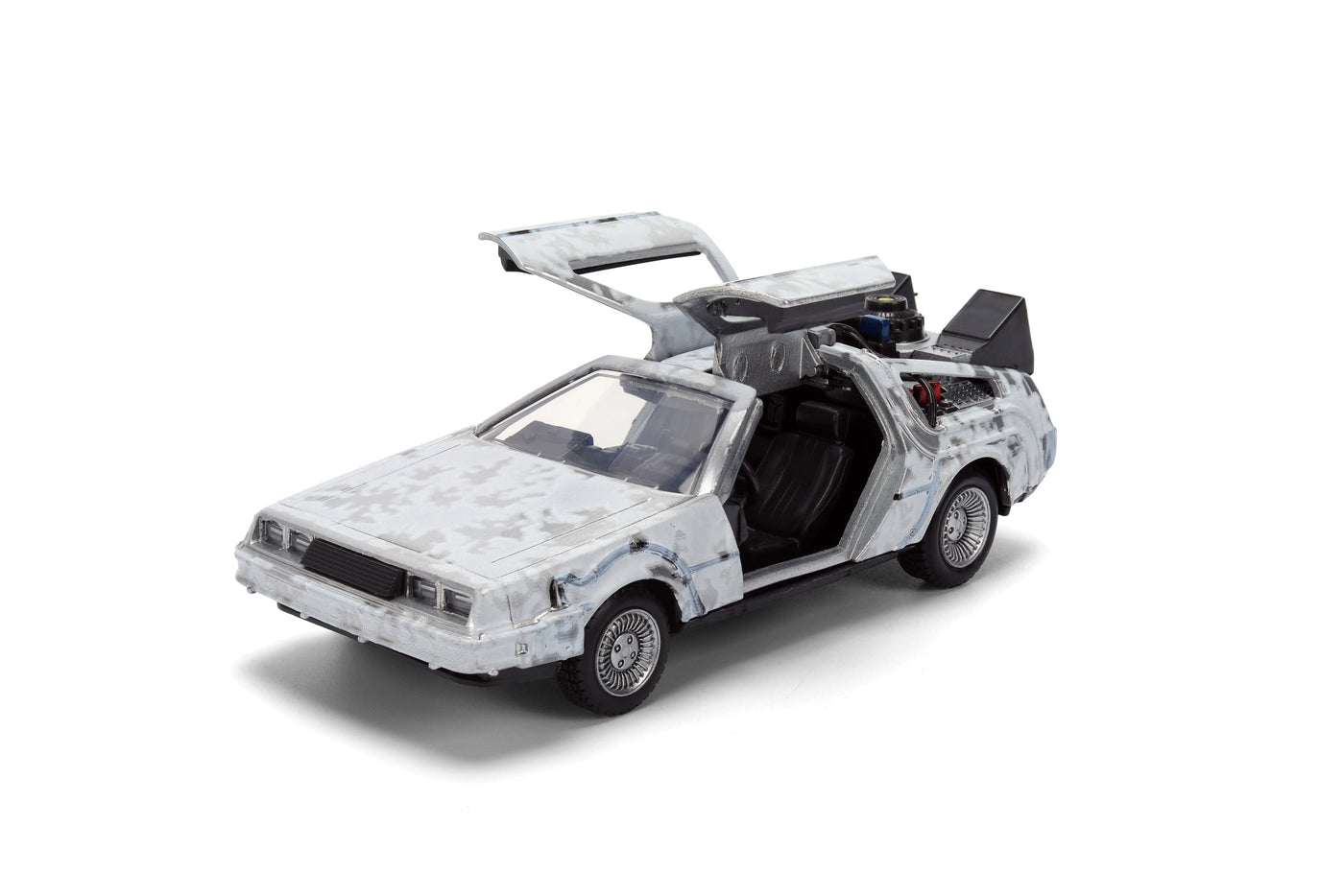 Back to the Future die-cast 1:32 scale 40th Anniversary "Hollywood Rides" DeLorean Time Machine (Frost Finished) by MyHackerTech