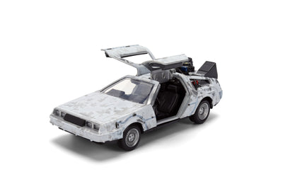 Back to the Future die-cast 1:32 scale 40th Anniversary "Hollywood Rides" DeLorean Time Machine (Frost Finished) by MyHackerTech